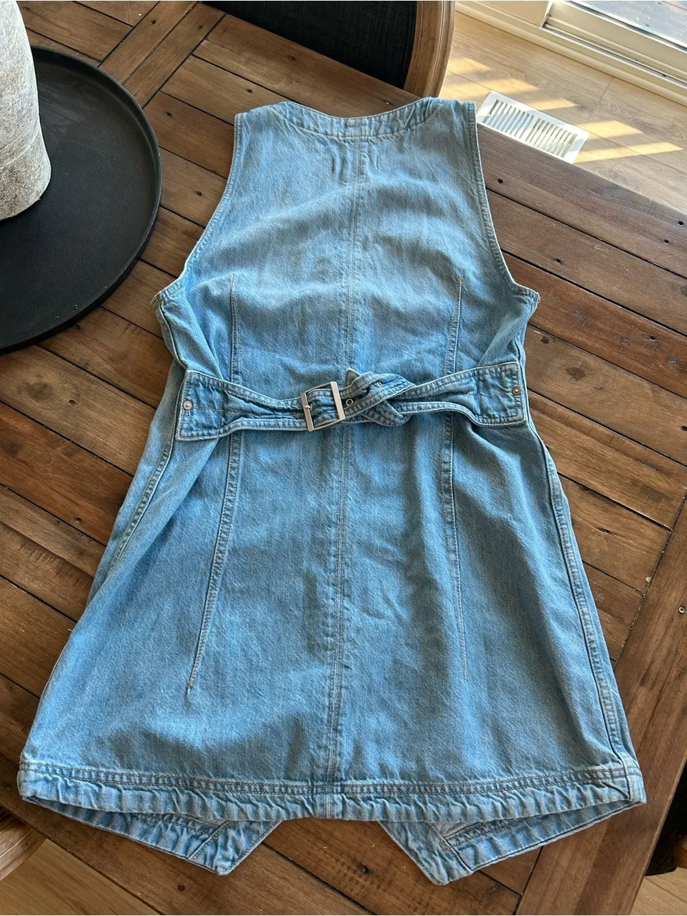Free People We the Free Out of Office Vest Dress Denim M
